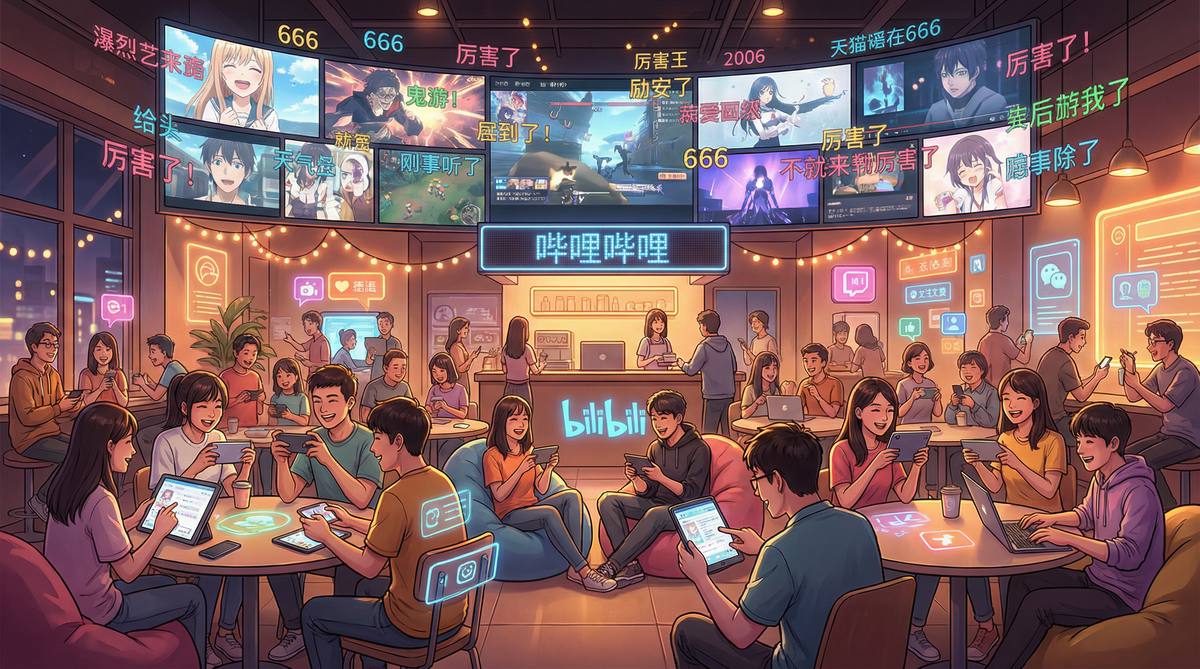 鉴黄师视频社区弹幕互动场景